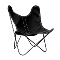 Fauteuil enfant BB by Airborne, Structure acier thermolaqué noir, Noir