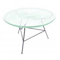 Table basse ZIPOLITE Ø.76 cm de Boqa avec structure noire, Vert d'eau Table basse ZIPOLITE Ø.76 cm de Boqa avec structure noire, Vert d'eau