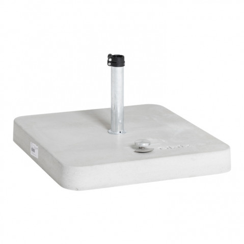 Socle à roulettes Z coulée de béton de Glatz, Avec tube de fixation Ø.48-55 mm, 55 Kg