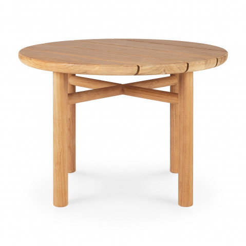 Table basse QUATRO OUTDOOR de Ethnicraft, Ø.68, Teck