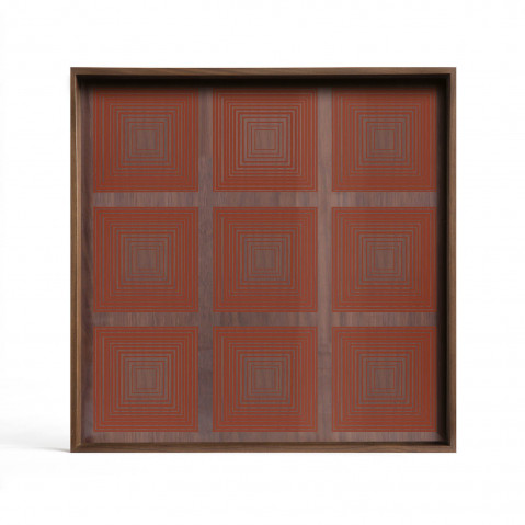 Plateau Pumpkin Squares de Ethnicraft Accessories, 38 x 38 cm