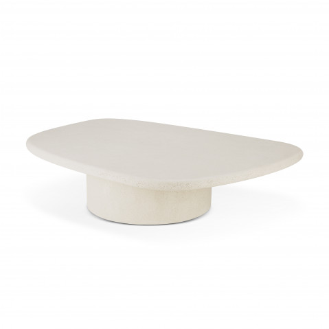 Table basse Elements - Microcement - Off White - forme organique