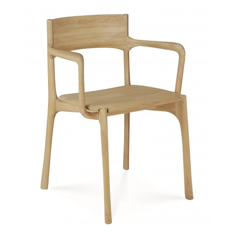 Chaise PI - chêne - avec accoudoir