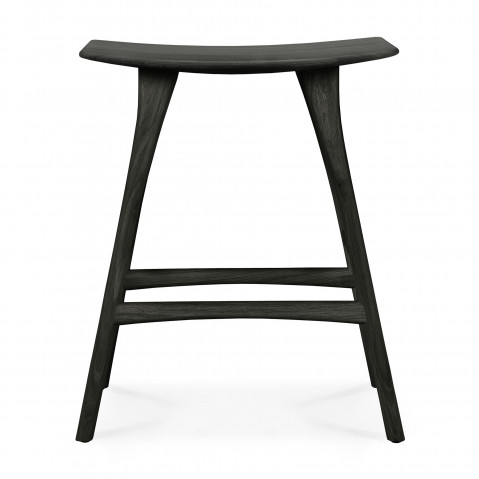 Tabouret Haut Osso de Ethnicraft,  Chêne teinté noir