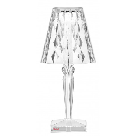 Lampe à poser BIG BATTERY de Kartell, Led/ sur secteur avec interrupteur on/off, Cristal