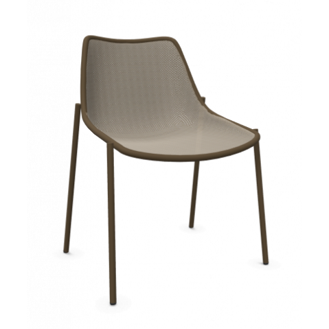 Chaise ROUND de Emu, Marron d'inde