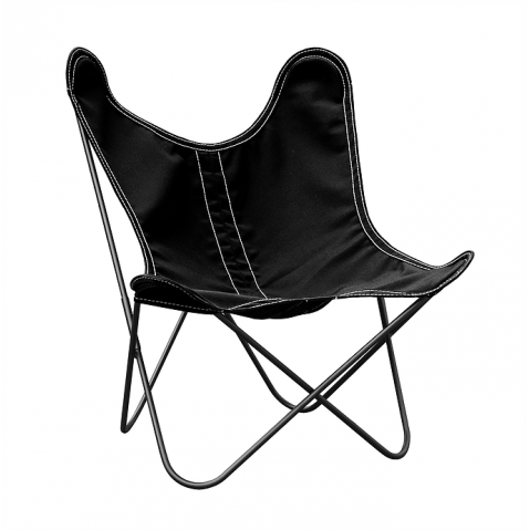 Fauteuil enfant BB by Airborne, Structure acier thermolaqué noir, Noir