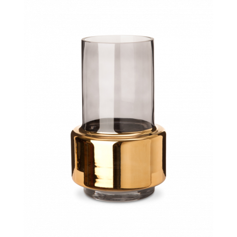 Vase LOBBY de Pols Potten, Verre fumé et Or