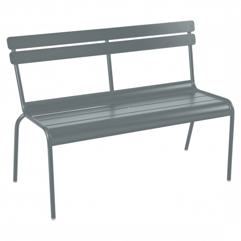 Banc avec dossier LUXEMBOURG de Fermob gris orage