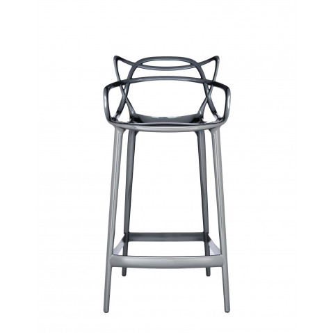 Tabouret MASTERS STOOL métallisé de Kartell, Titane