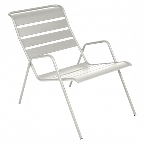 Fauteuil bas MONCEAU  de Fermob, Gris argile