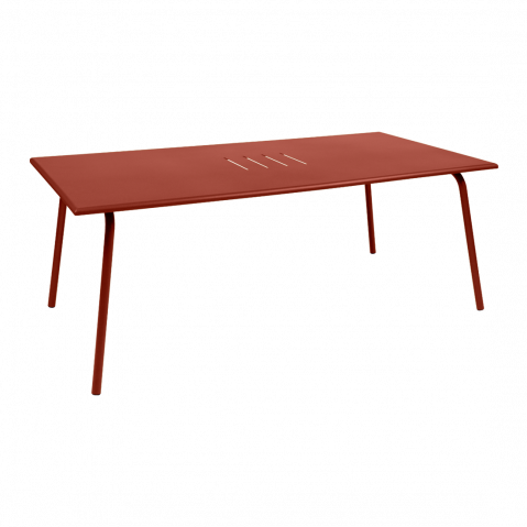 Table haute MONCEAU de Fermob, 194x94x74, ocre rouge
