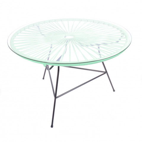 Table basse ZIPOLITE Ø.76 cm de Boqa avec structure noire, Vert d'eau Table basse ZIPOLITE Ø.76 cm de Boqa avec structure noire, Vert d'eau