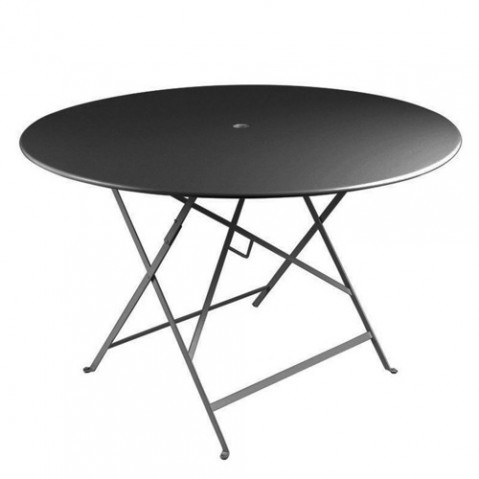 Table ronde pliante BISTRO de Fermob D.117 x H.74 cm Carbone 