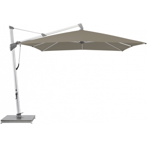 Parasol décentré SOMBRANO® S+ de Glatz, 300 x 300, Structure anodisé naturelle, Toile 461 Taupe
