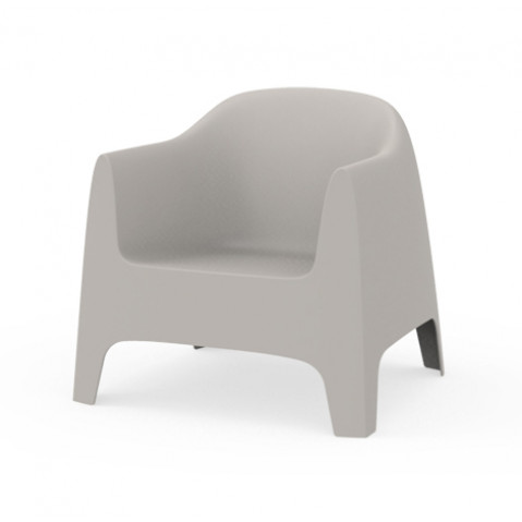 Fauteuil lounge SOLID de Vondom, Écru